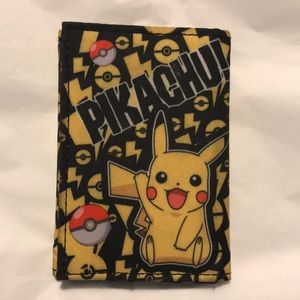 Pikachua! Nylon with Velcro wallet black